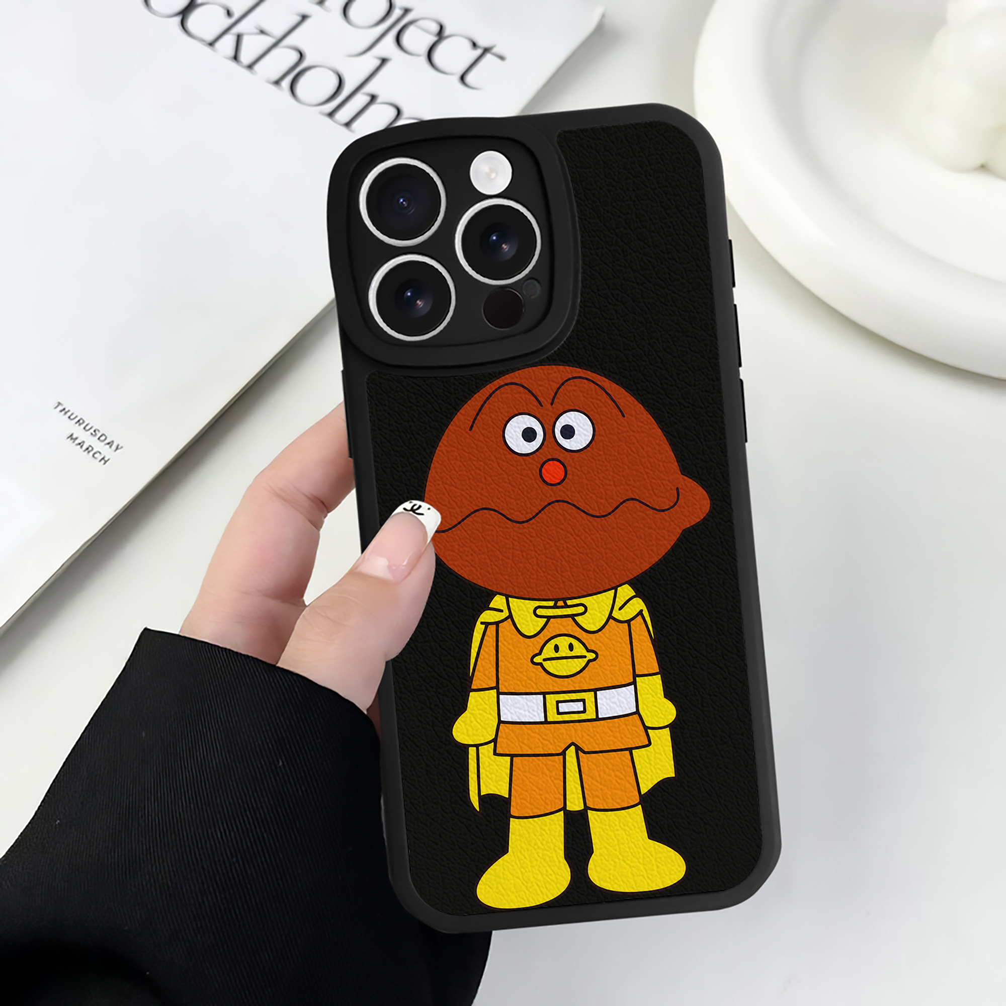 （画像用） アンパンマン Anpanman 【iPhone 16シリーズ対応】シリコンスマホケース（レザー調） 材質：シリコン
